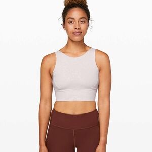 LULULEMON x Barry Stronger as One Long Line Bra Light Chrome Sz 2